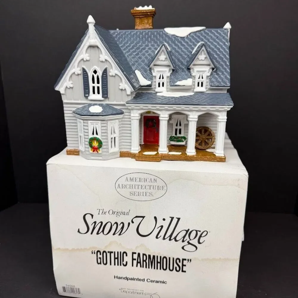 Department 56 Snow Village American Architecture Series Gothic Farmhouse 54046